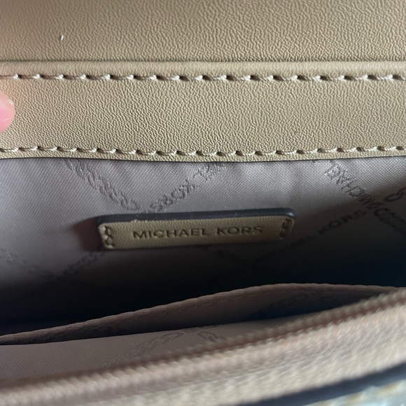 Michael Kors Gold Crocodile Embossed Chain Bag-worn once!